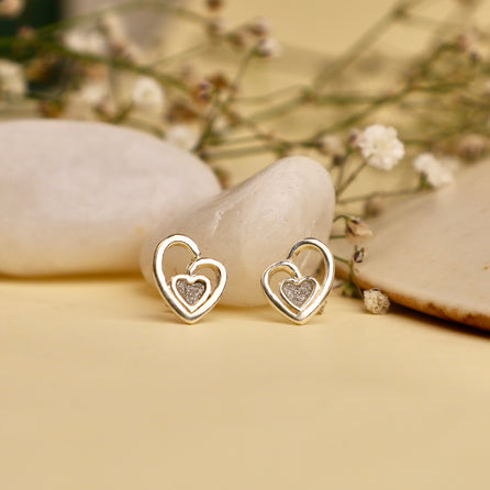 Double Heart beloved earrings